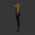 Stylish Jumpsuits With Red Black Yellow Black Plaid Patterns Zipper Chain Details And Gloves