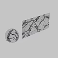 Decorative Marble Components With Black And White Texture Sphere And Wall Design