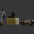 Vintage Revolvers With Red And Yellow Box And Ammunition Bullets