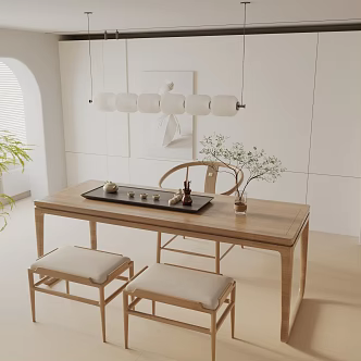Modern dining table 3d model