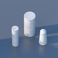 Cylindrical Textured Household Items In Various Sizes For Daily Use 3d model