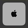 Apple Desktop Computer With Sleek Silver Design And Multiple Ports On Reflective Surface