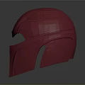 Glossy Red Helmet With Intricate Geometric Texture In Modern 3D Rendered Style