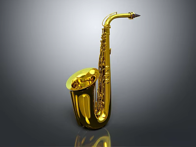 Modern saxophone wind instrument 3d model