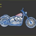 Red Black Classic Cruiser Motorcycle With Chrome Frame Spoked Wheels And Shiny Surface