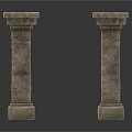 Classical Stone Carved Columns With Intricate Details And Textured Surfaces