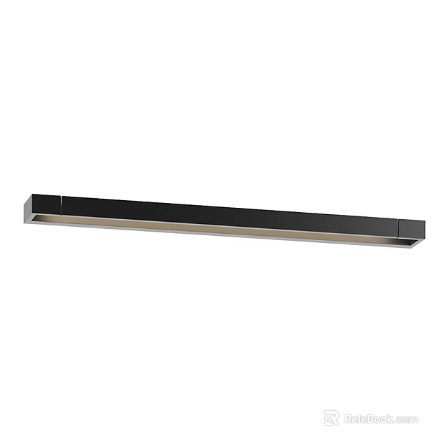 Modern Black Slim LED Wall Lamp For Living Room Interior Design 3d model 