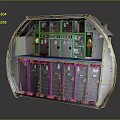 Industrial Control Panel Assembly With Metal Enclosure And Multiple Control Units 3d model