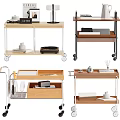 Mobile Side Tables Various Styles With Wooden And Metal Frames For Living Room