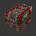 Red And Gray Equipment Case With Handle Locking Mechanism And Structural Design