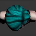 Stylish Game and Movie Female Character With Turquoise Short Hair Black Tank Top And Necklace