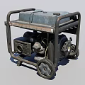 Heavy Duty Industrial Generator With Mobile Wheels And Control Panel For Power Supply