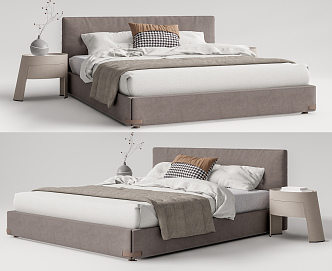 Modern Double Bed 3d model