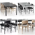Modern Table And Chair Sets With Glass Top Black Chairs And Light Wooden Seats