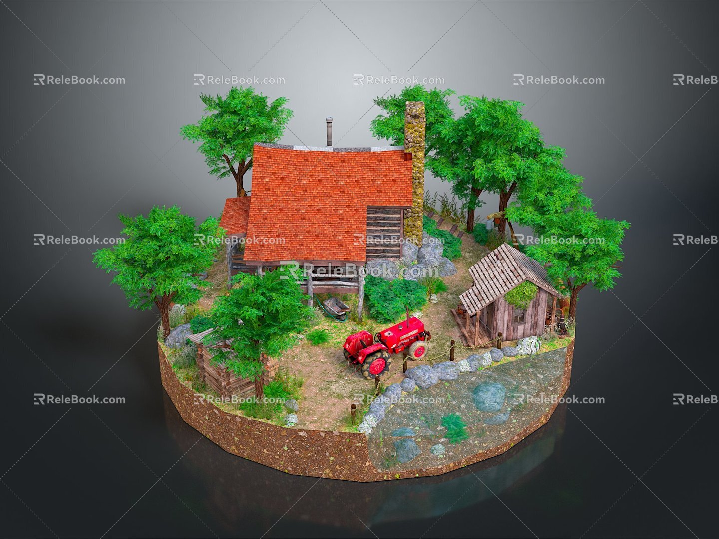 Cartoon Landscape Animation Landscape Landscape Landscape Landscape Rural Landscape Painting Outdoor Landscape Rural Landscape 3d model