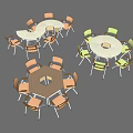 Modern Study Desk Designs With Various Shaped Tops And Matching Chairs For Home Office
