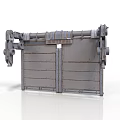 Industrial Metal Gate Equipment With Mechanical Hinges And Steel Panels
