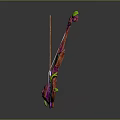 Colorful Violin Shaped Daily Living Accessory with Bow Green Leaf and Vibrant Design