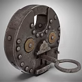 Industrial LOFT Lock Padlock Password Padlock 3d model