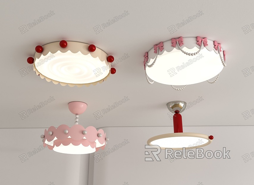 Children's room ceiling lamp model