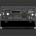 Vintage Electronic Equipment Featuring Digital Display Red Numeric Readout Control Knobs And Metal Stand 3d model