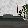Double sofa 3d model