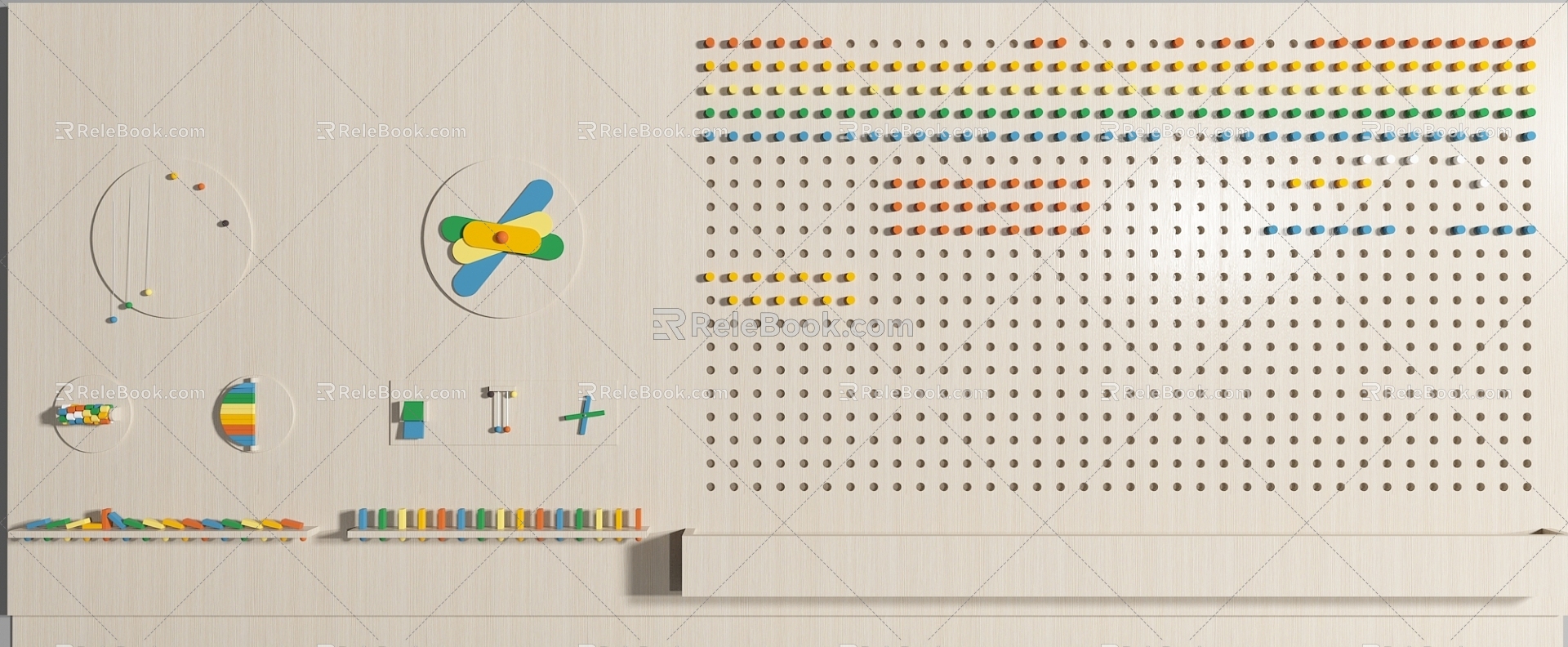 Modern hole board 3d model