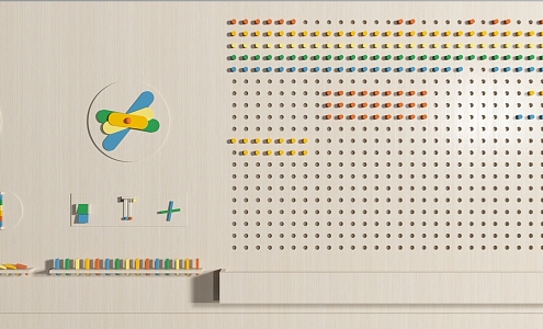 Modern hole board 3d model