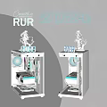 Custom Creatio RUR 2024 PC Case With Transparent Side Panels Illuminated Components And Decorative Sculptures