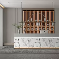 New Chinese Front Desk Bar 3d model