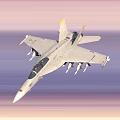 Various Fighter Jets Models Arranged in Formation Against Gradient Sky Background 3d model