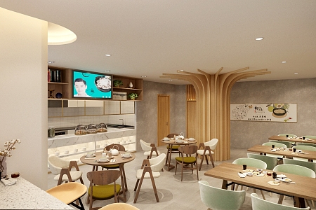 Modern Restaurant 3d model