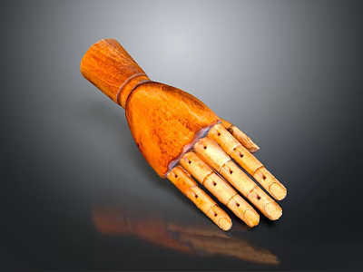 Wooden Prosthetic Hand with Functional Design as Assistive Medical Device for Daily Use 3d model