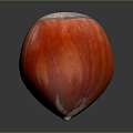 Vibrant Red Hazelnut With White Top And Smooth Glossy Surface 3d model