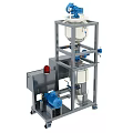Industrial Mixing Equipment With Stainless Steel Frame Blue Motor And Control Panel