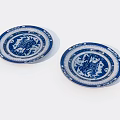 Ceramic Plate Old Objects Antique 3d model