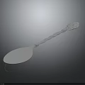 Elegant Silver Spoon Design With Intricate Ornate Handle And Shiny Surface For Daily Tableware