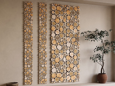 Silent Wind Wood Wall Decorations Three-dimensional Wall Decorations 3d model