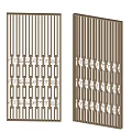 Modern Screen Partition Wooden Partition Screen 3d model