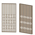 Modern Screen Partition Wooden Partition Screen 3d model