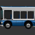 Modern Cartoon Bus Large Bus CMB Medium Van 3d model