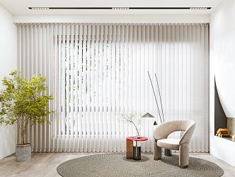 modern venetian blinds curtain 3d model