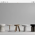 Various Modern Side Tables With Multiple Designs And Materials For Home Decor 3d model