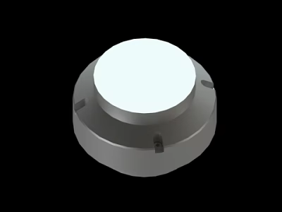 Gray Circular Metal Component With White Top And Base Structure 3d model