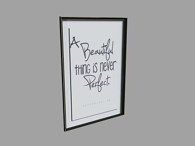 Elegant Decorative Framed Quote Ornament Set for Modern Home Interior 3d model