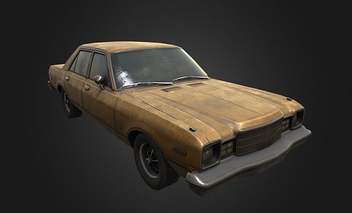 Realistic old car 3D model 3d model