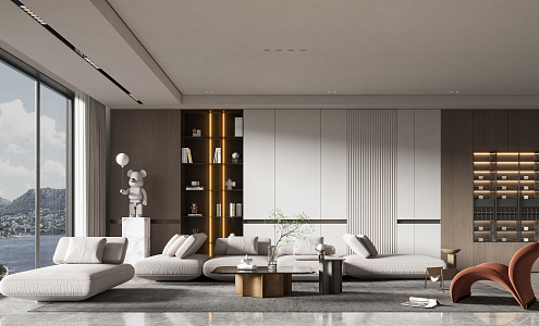 modern living room 3d model