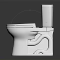 Modern White Toilet With Sleek Design Smooth Surface And Ceramic Material 3d model
