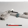 Modern Multiplayer Sofa 3d model