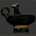 Antique Furniture Accent Piece With Bird Shaped Bronze Design And Handle